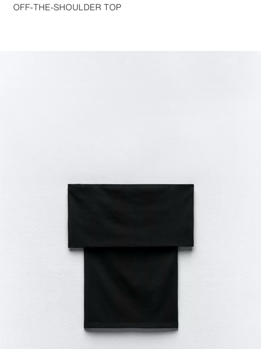 NWT Zara Black Off-Shoulder Top